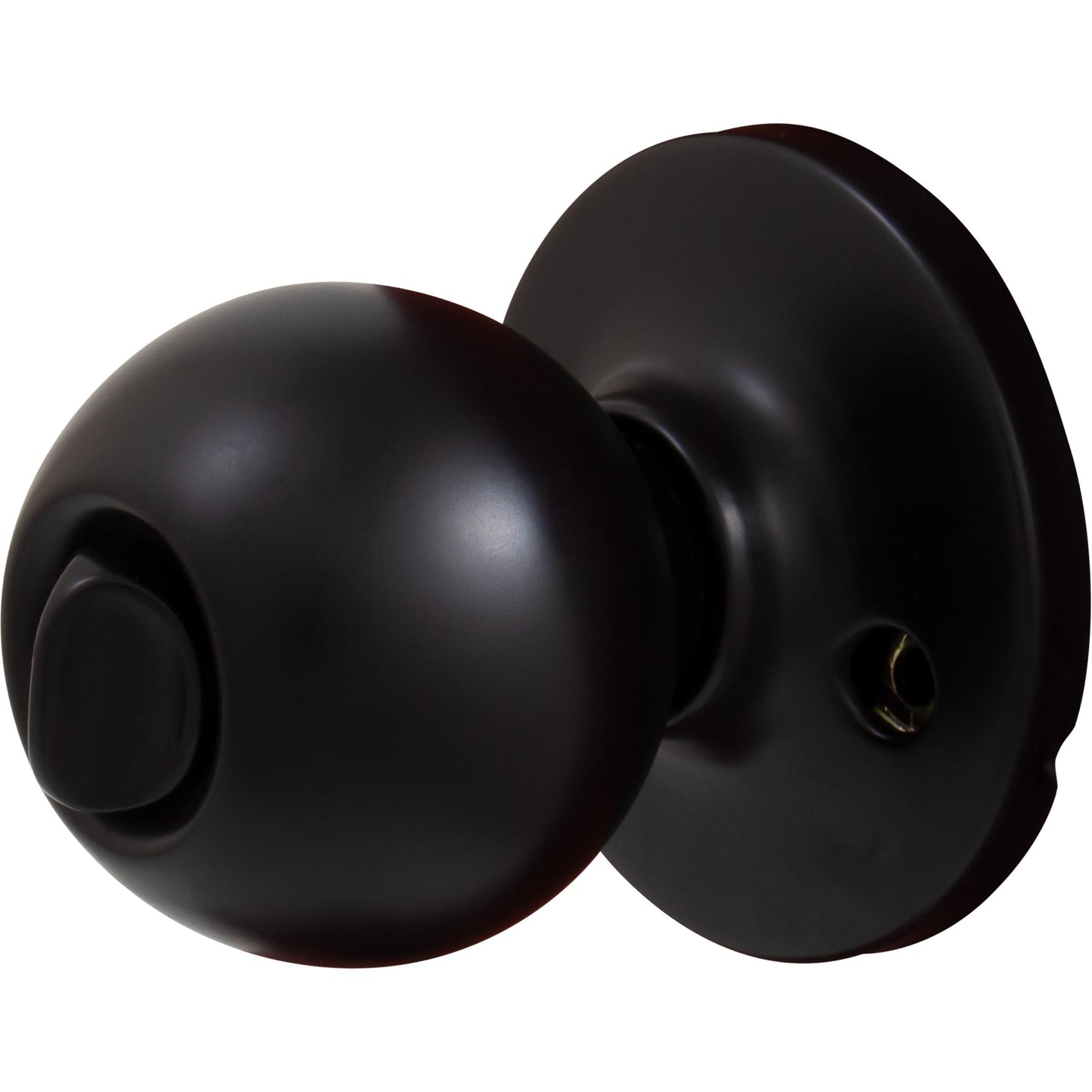Stone Harbor Hardware Ball Door Knob, Privacy (Bed/Bath) Latch, Matte Black