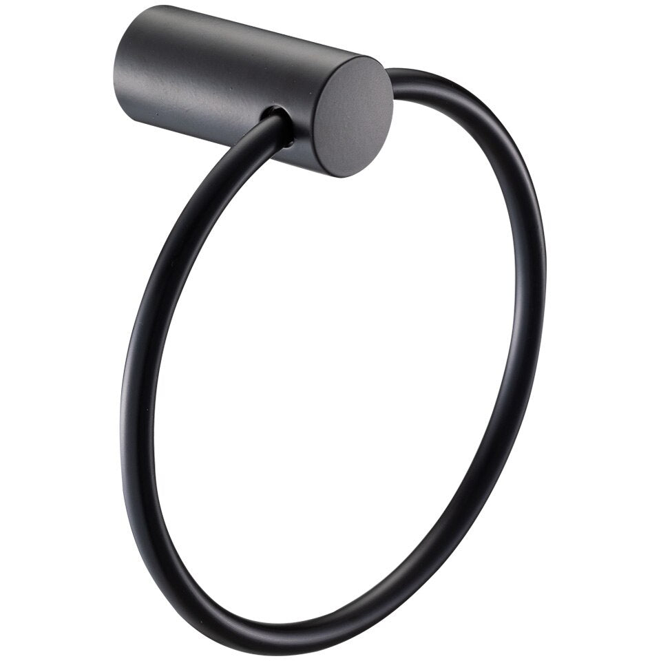 Pure Form Towel Ring - Matte Black
