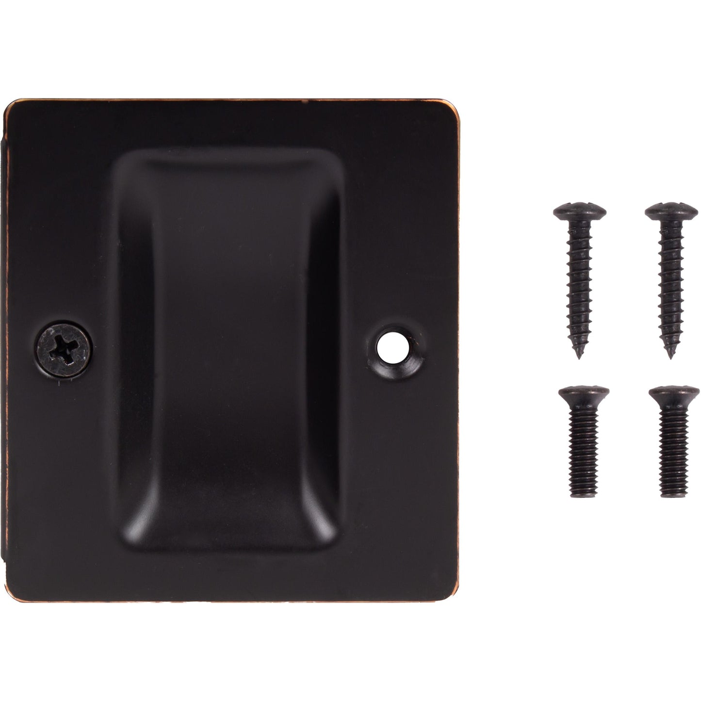 Stone Harbor Hardware Premium Square Pocket Door Lock, Passage Function, Vintage Bronze