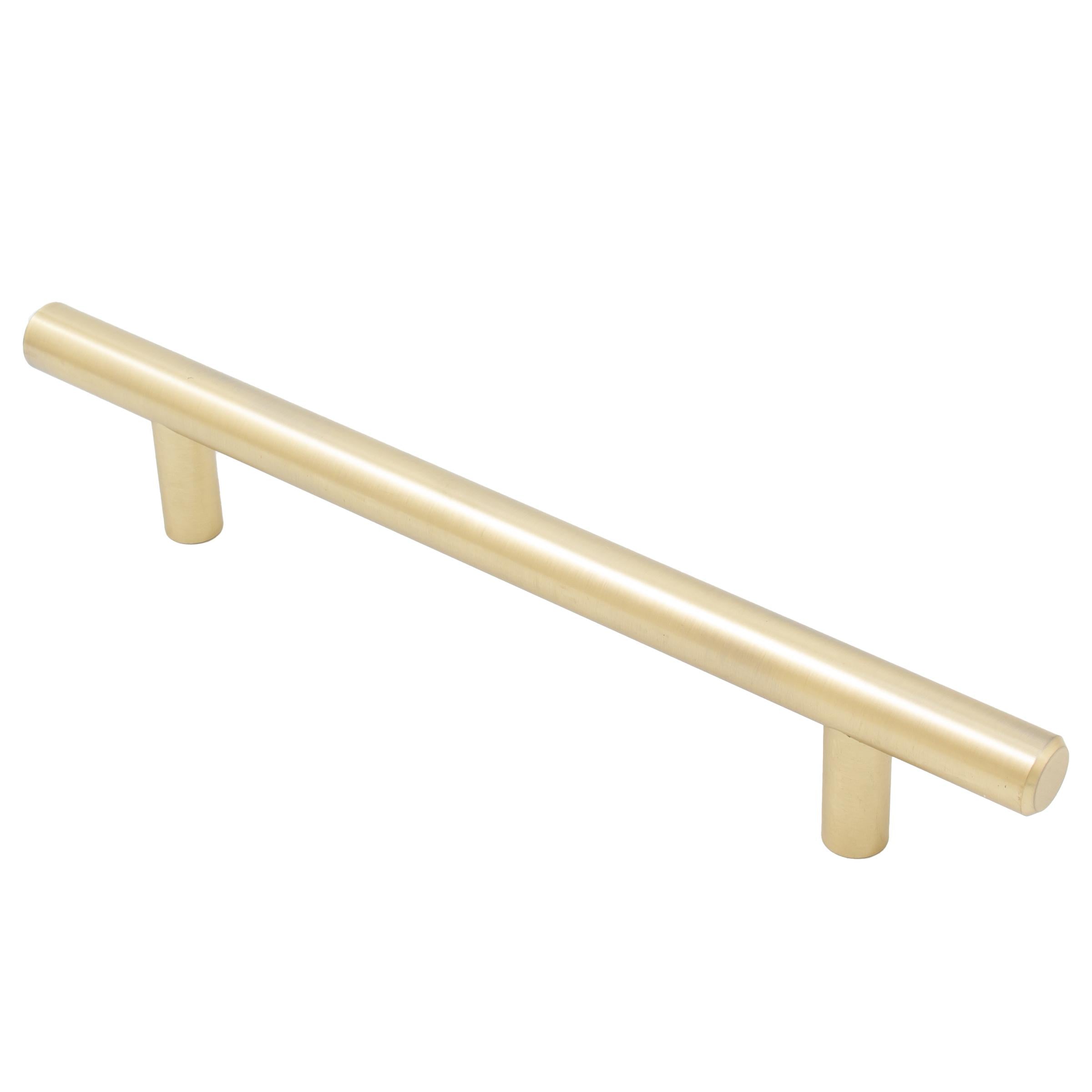 Stone Harbor Hardware Bar Cabinet Pull, 128 Millimeters, 188mm Overall Length, Satin Brass