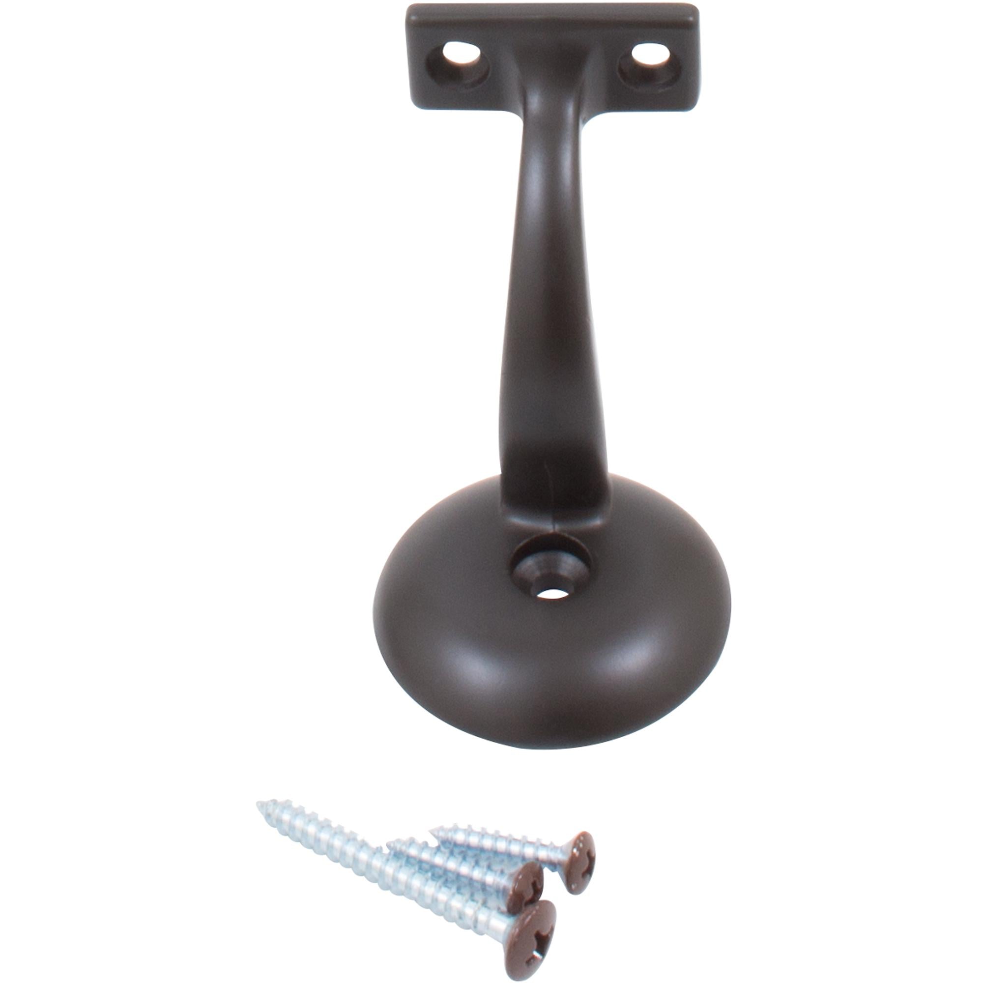 Stone Harbor Hardware Heavy-Duty Round Handrail Bracket, Oil-Rubbed Bronze