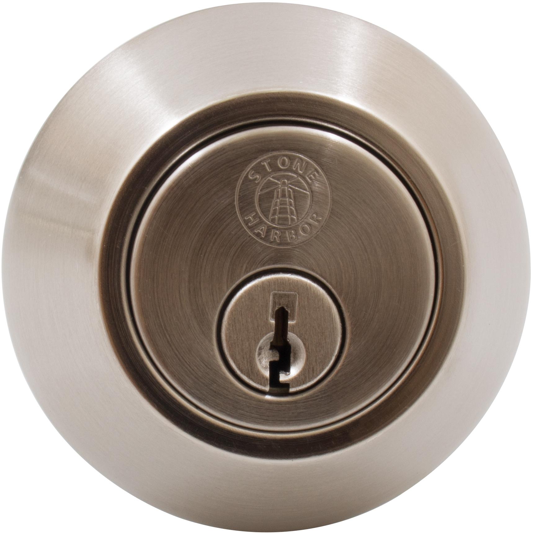 Stone Harbor Hardware Grade 3 Deadbolt, Single Cylinder, SC Keyway, Satin Nickel