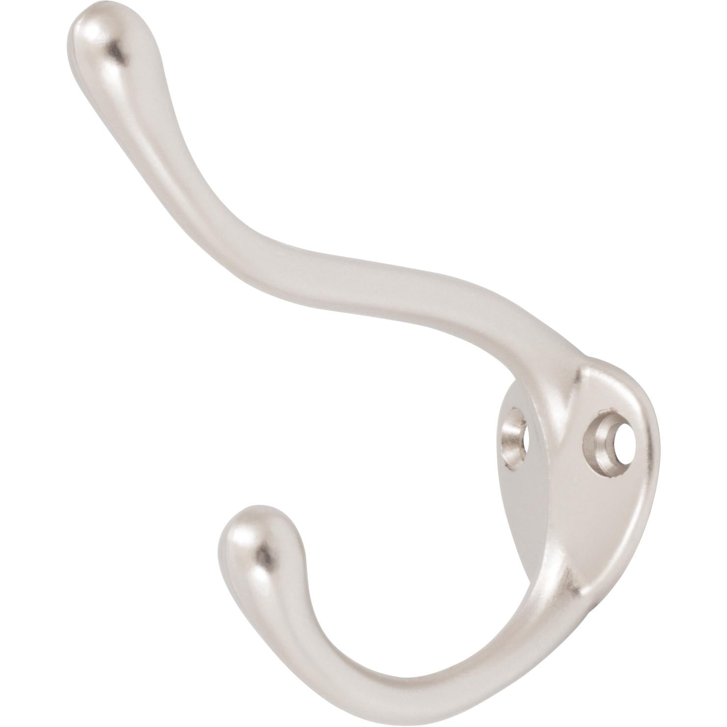 Stone Harbor Hardware Coat & Hat Hook, 3-1/2" High, 2-1/4" Projection, Satin Nickel