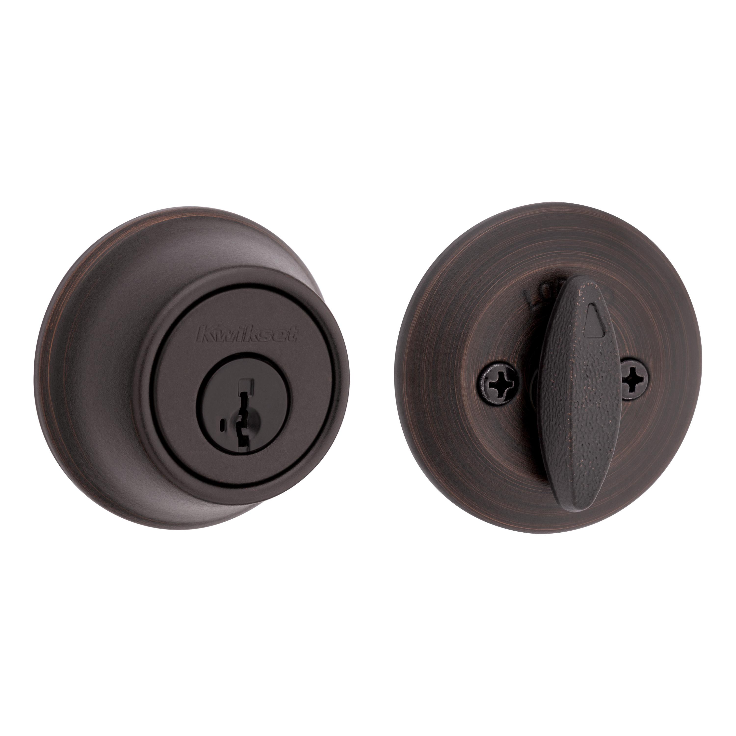 660 11P SMT RCALFD RCS/5303 K3 1-Cyl Deadbolt with Fire Door Latch - Venetian Bronze
