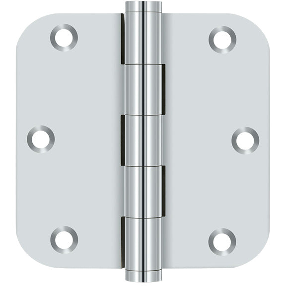 3.5" x 5/8R Solid Brass Hinge 2/pk - Polished Chrome
