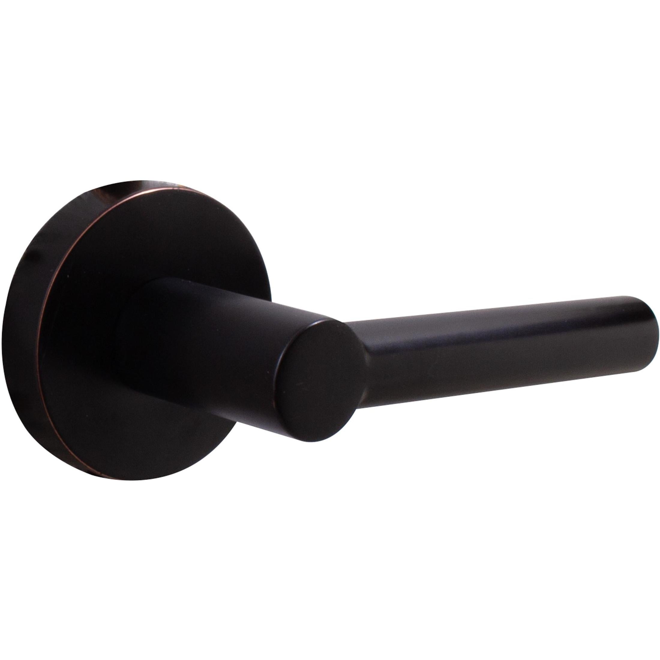 Zurich Door Lever with Round Rosette, Passage (Hall/Closet) Function