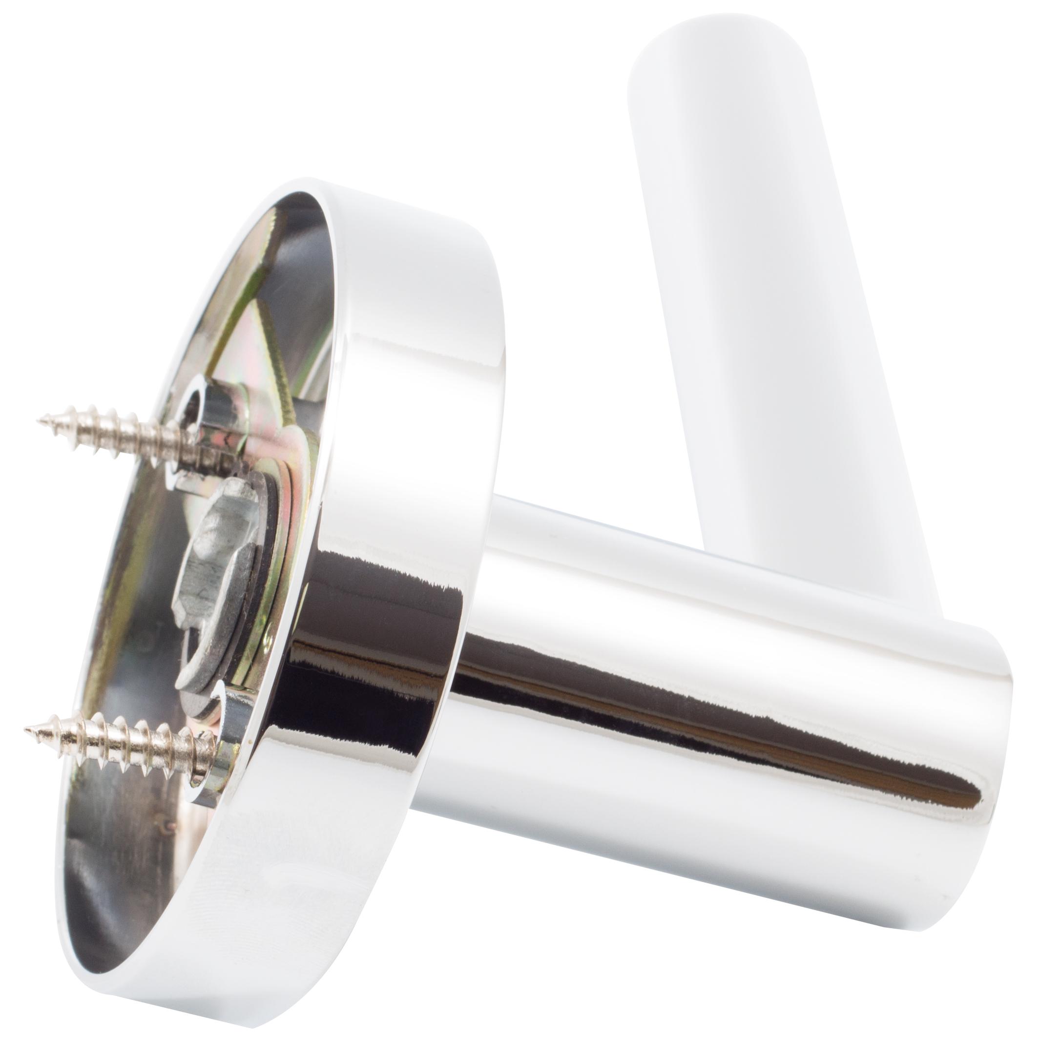 Stone Harbor Hardware Zurich Door Lever with Round Rosette, Dummy (Non-Turning) Latch, Polished Chrome