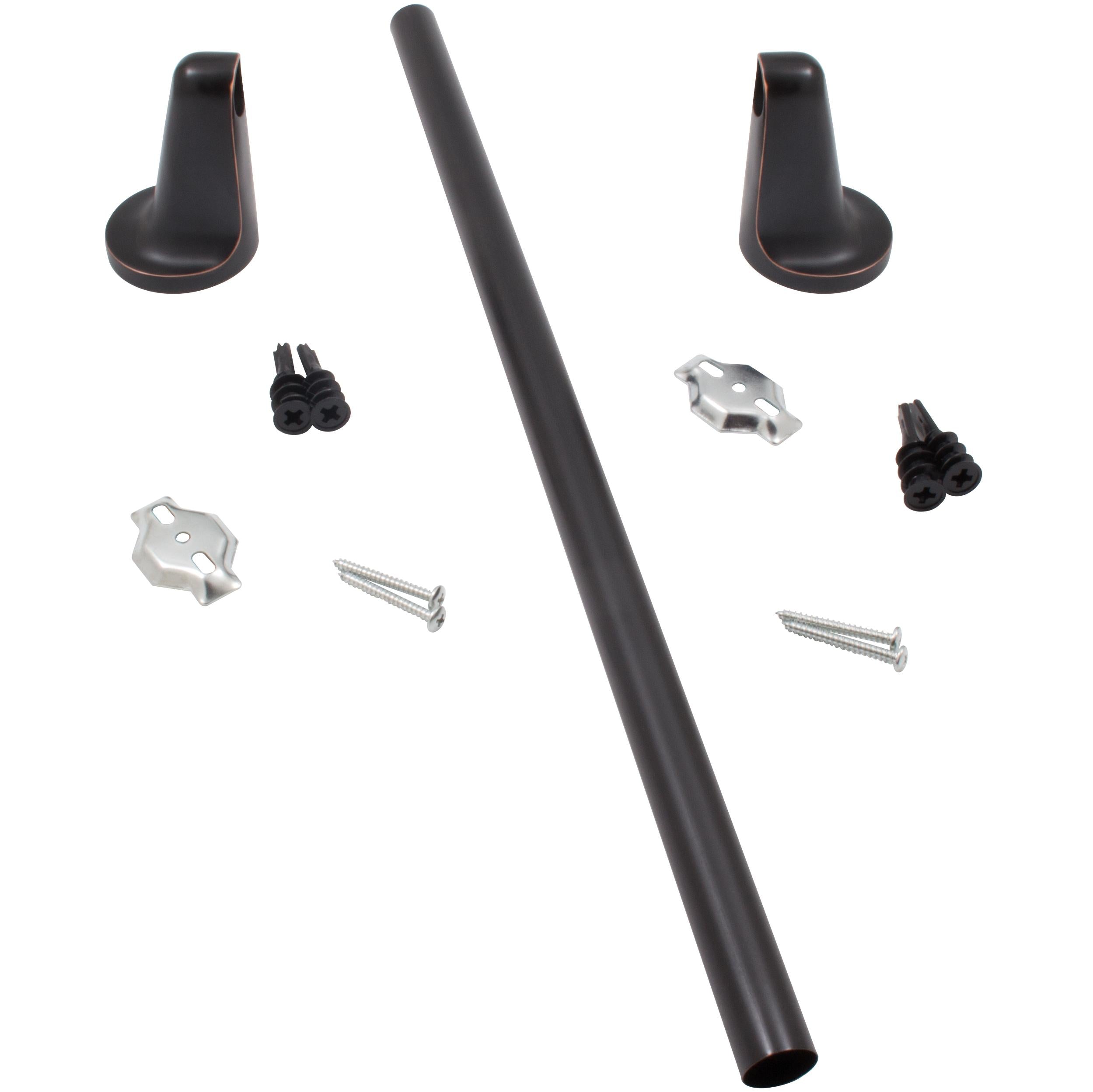 Stone Harbor Hardware Harbor Mist Towel Bar, 18 Inches, Vintage Bronze