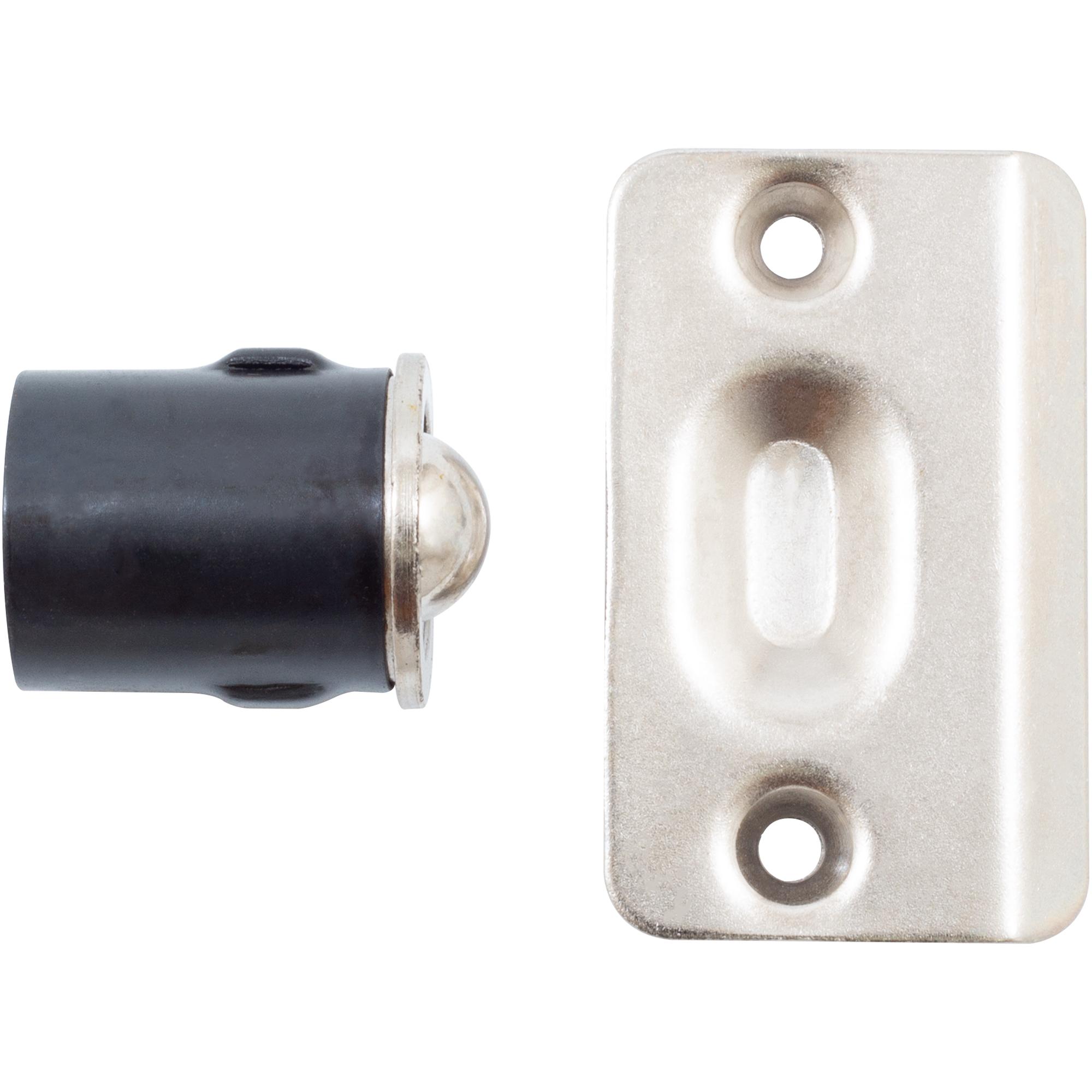 Stone Harbor Hardware Die-Cast Drive-In Ball Catch, 1" Diameter, Satin Nickel