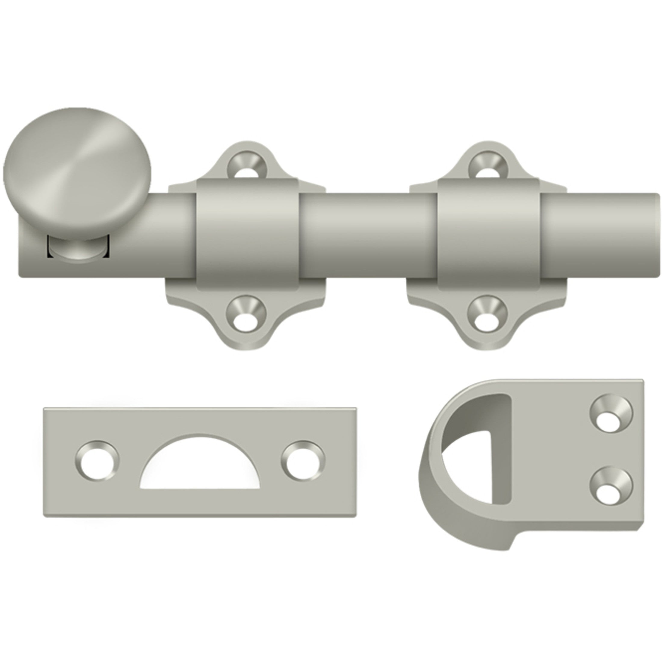 4 inch Dutch Door Bolt (Satin Nickel)
