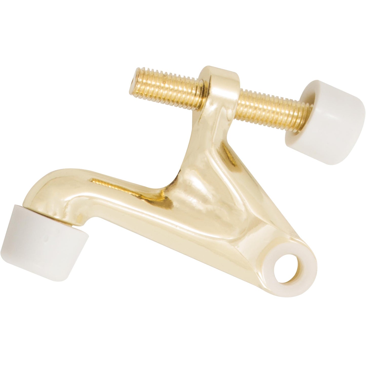 Stone Harbor Hardware Heavy-Duty Hinge Pin Door Stop with Colored Tips, Polished Brass