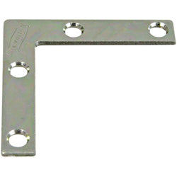 V117 2" x 3/8" Corner Plate 4/pk - Zinc Plated