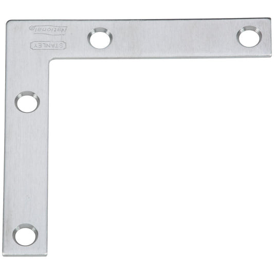 V417 3" x 1/2" Flat Corner Plate 2/pk - Stainless Steel