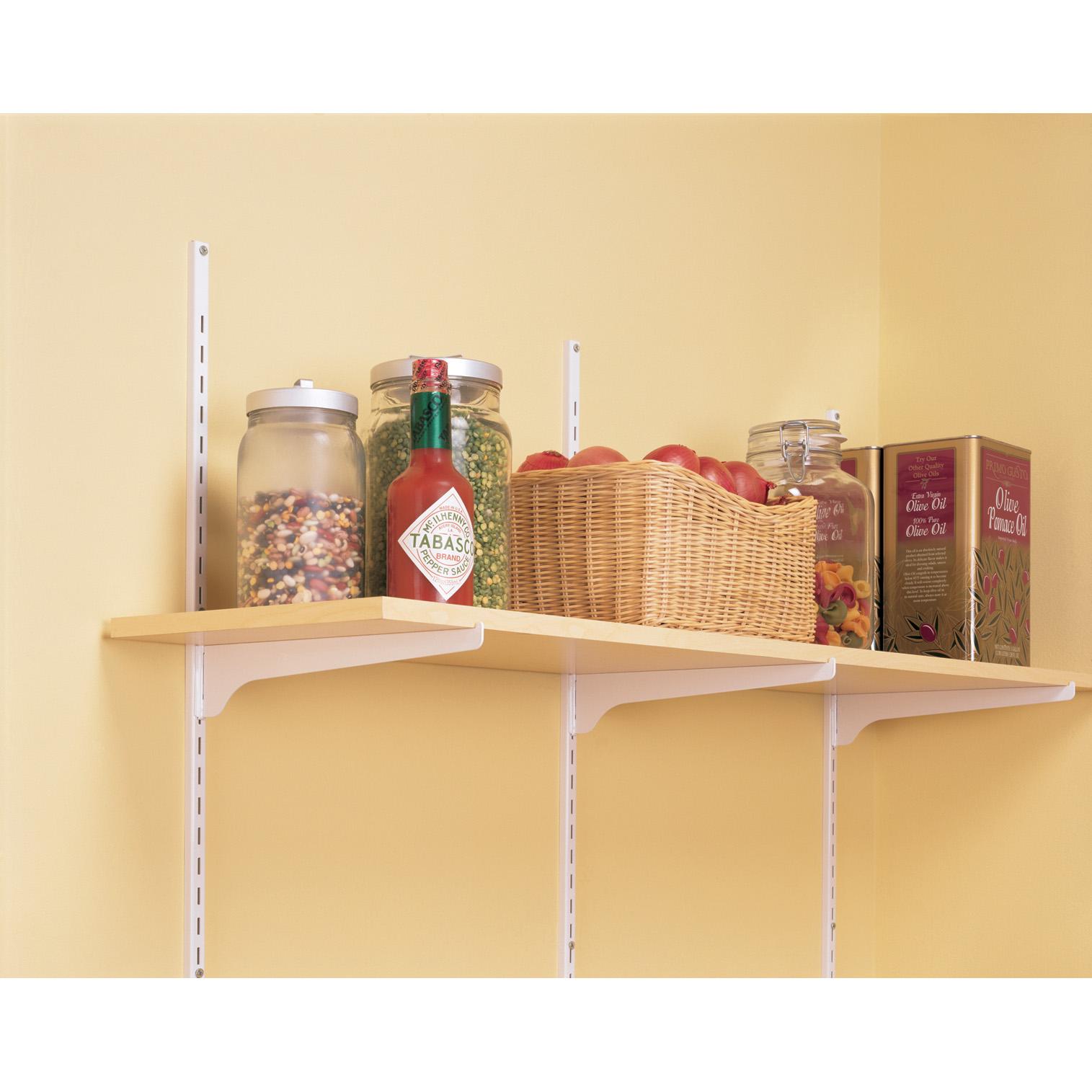 180 WH 18" Single Track Shelf Bracket - White