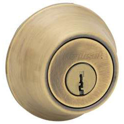 Kwikset Single Cylinder Deadbolt - Antique Brass