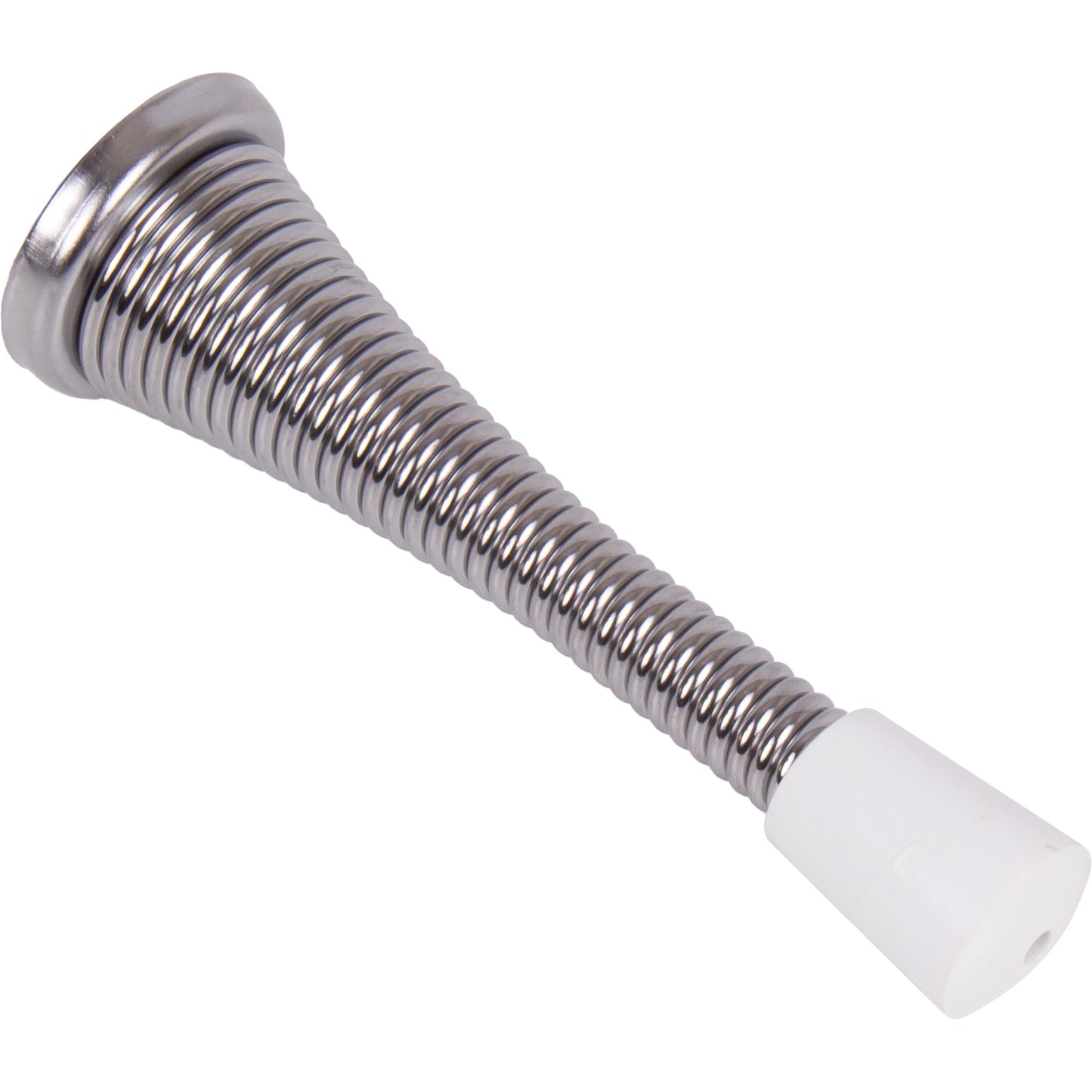 Stone Harbor Hardware Heavy-Duty Spring Door Stop, 3 Inches, Polished Chrome