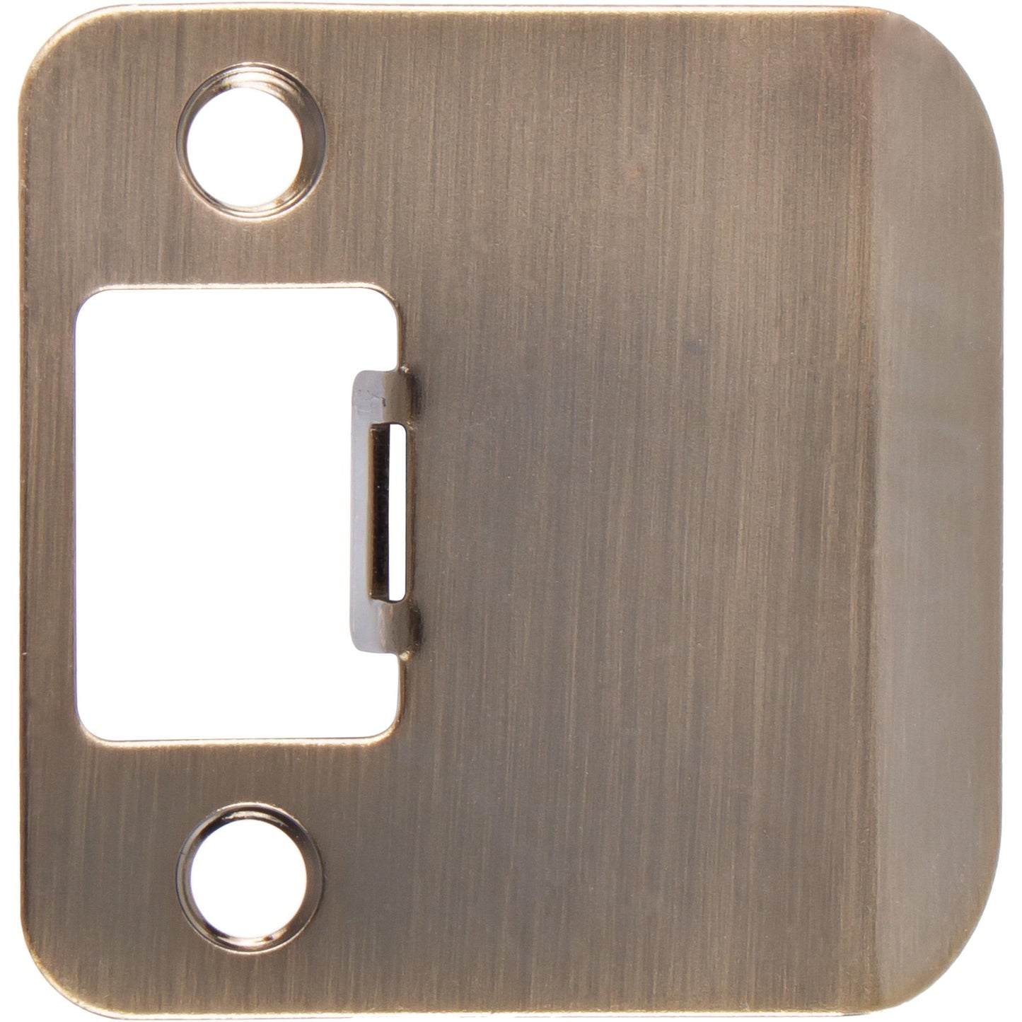 Stone Harbor Hardware Round Corner Extended Lip Strike, 2-1/4" x 1-3/4", (2-1/4" Overall Length), Antique Brass