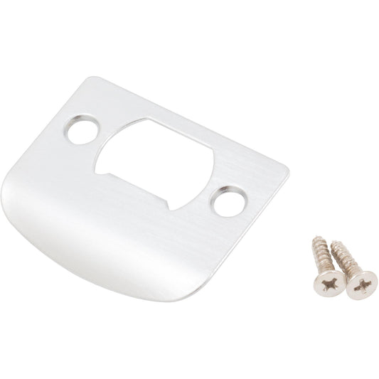 Stone Harbor Hardware Full Lip Square Corner Strike Plate, 2-1/4 Inches, 1-5/8" Center-to-Center, Satin Chrome