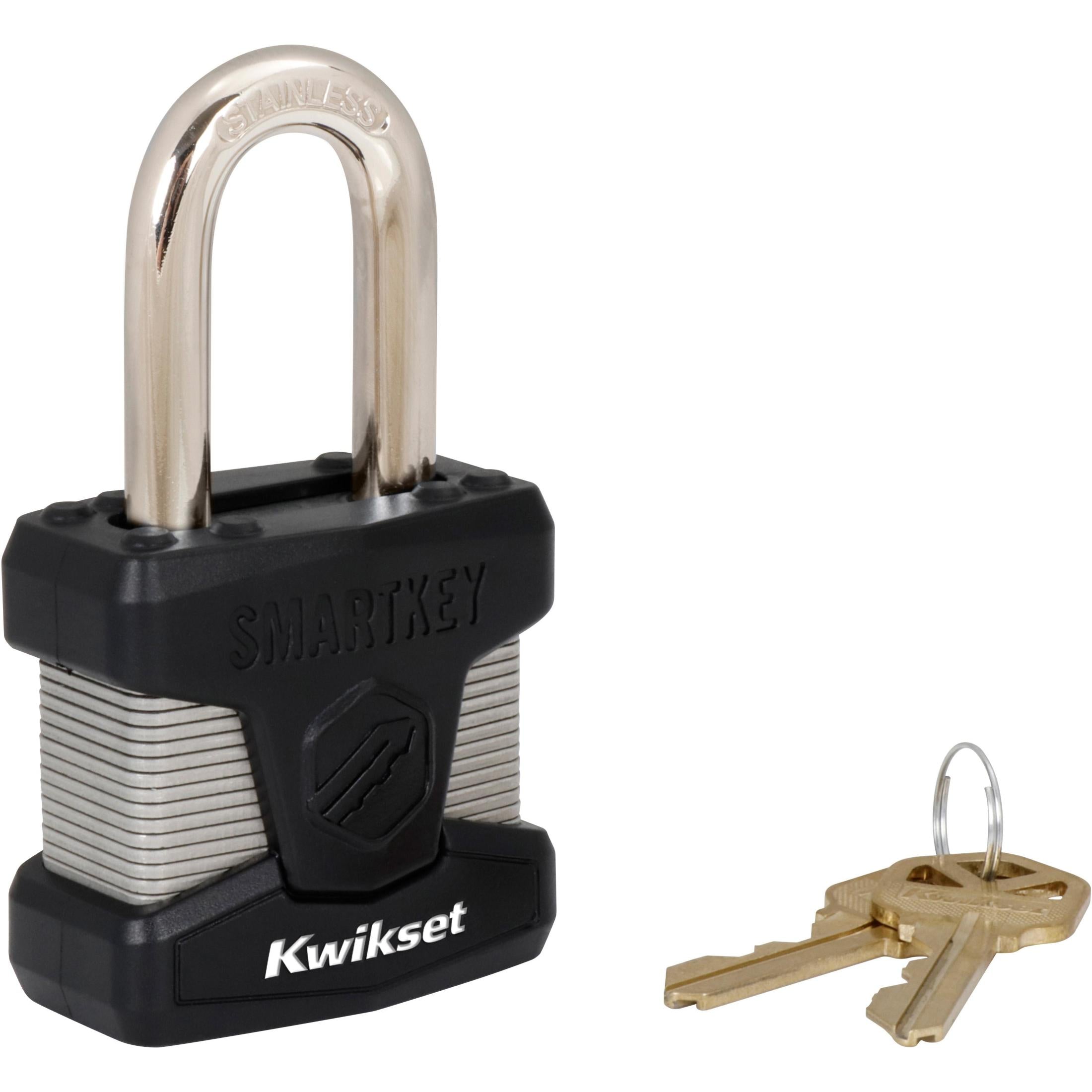 Kwikset 2" Padlock SMT with 1-1/2" Shackle, Stainless Steel