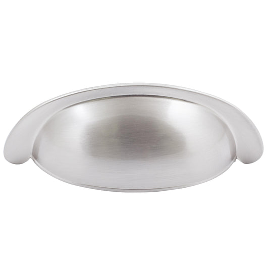 Stone Harbor Hardware Cup  Cabinet Pull, 3 Inches, Satin Nickel