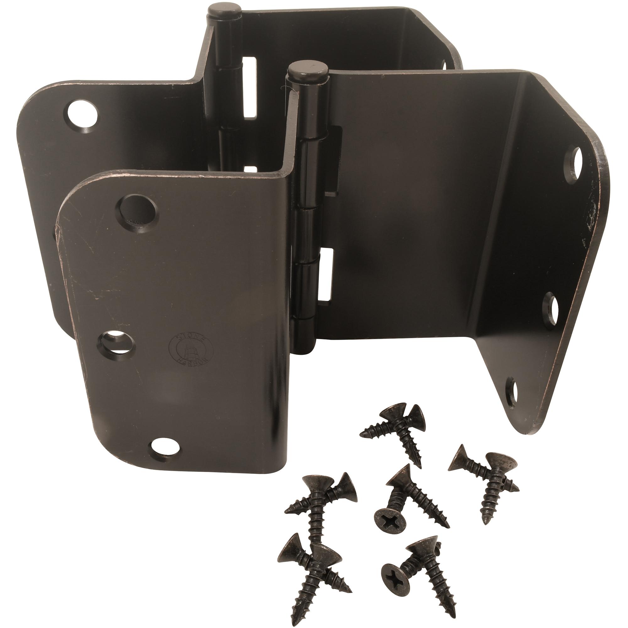 Swing Clear Offset Hinge, 3-1/2 Inches, 5/8" Radius Corner, Fits Doors 1-3/8" to 1-3/4" Thick, 2-Pack