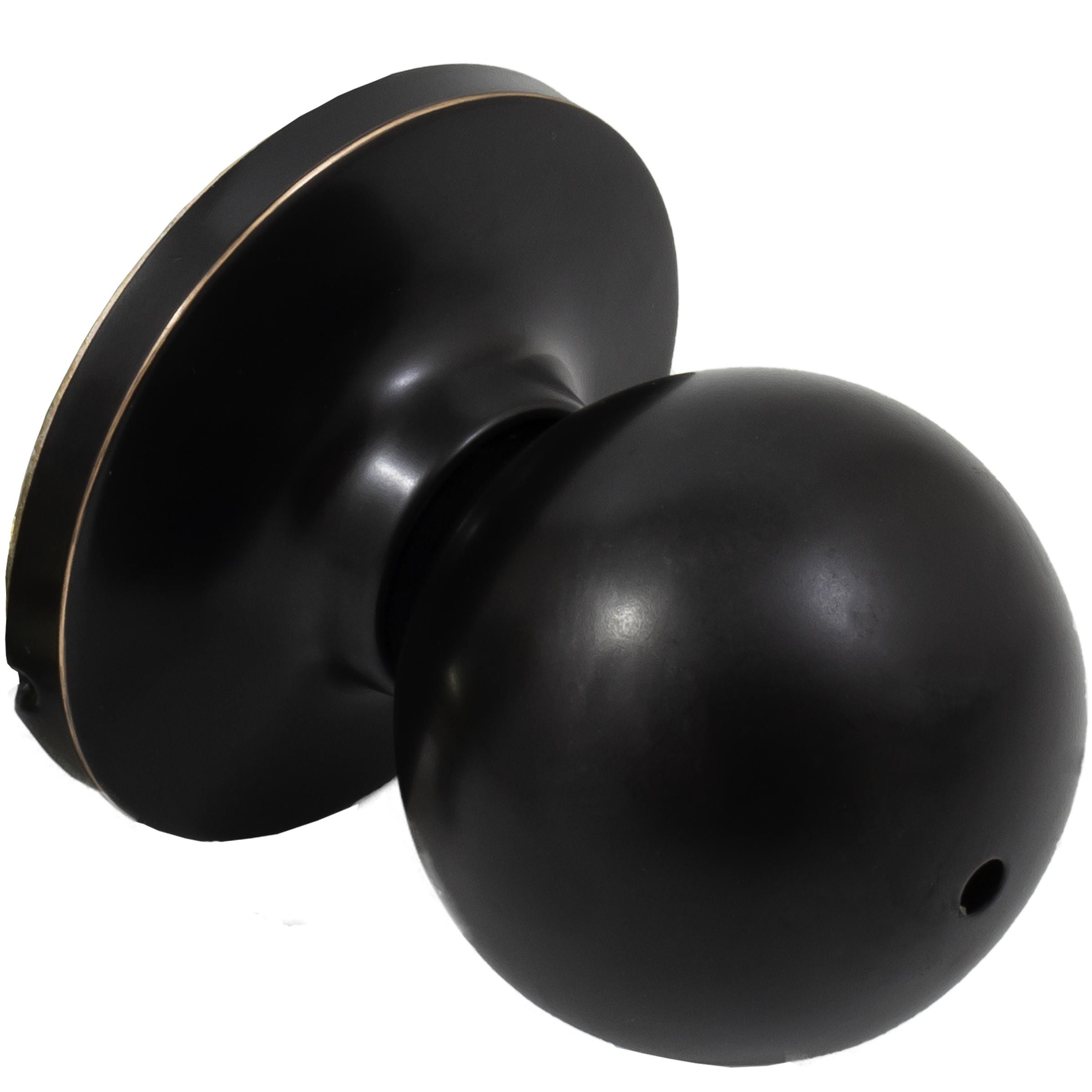 Stone Harbor Hardware Ball Door Knob, Privacy (Bed/Bath) Latch, Vintage Bronze