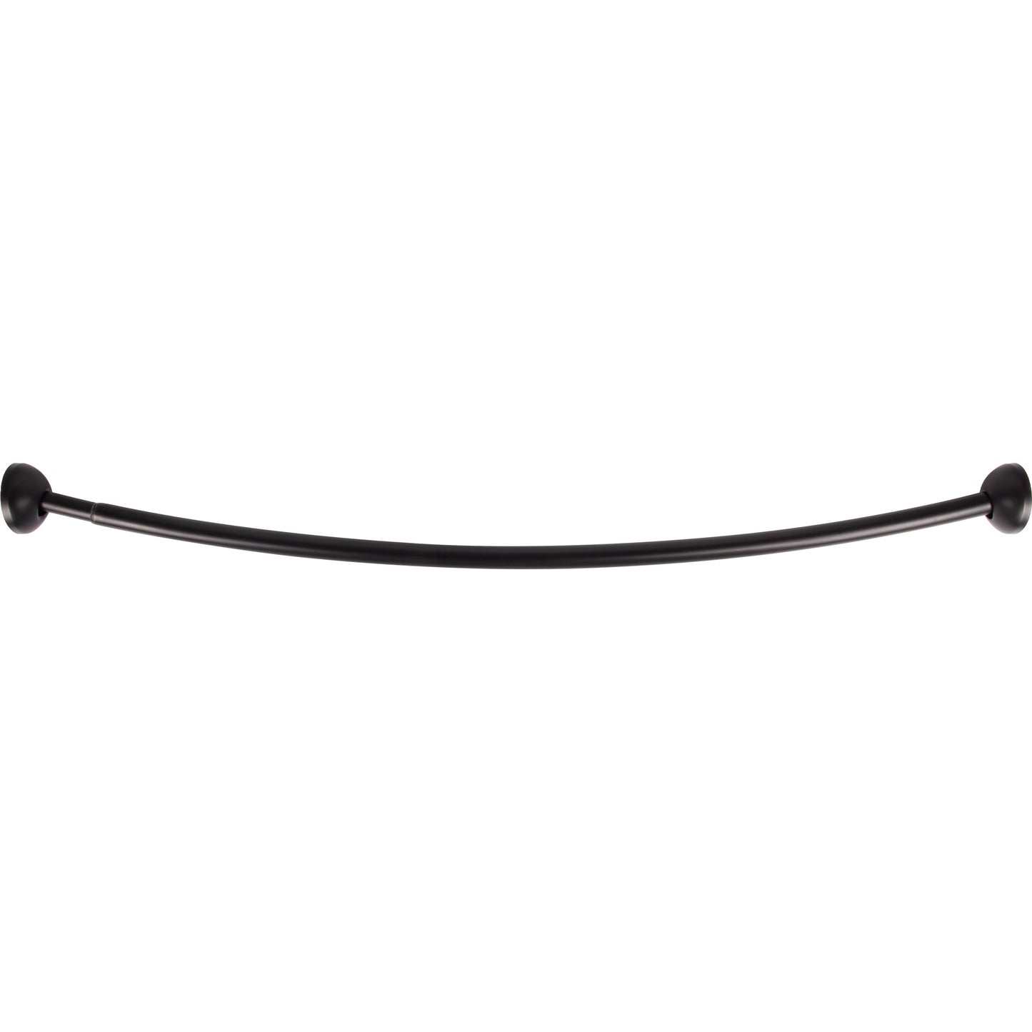 Stone Harbor Hardware Adjustable Curved Shower Rod, 45" to 72", Matte Black