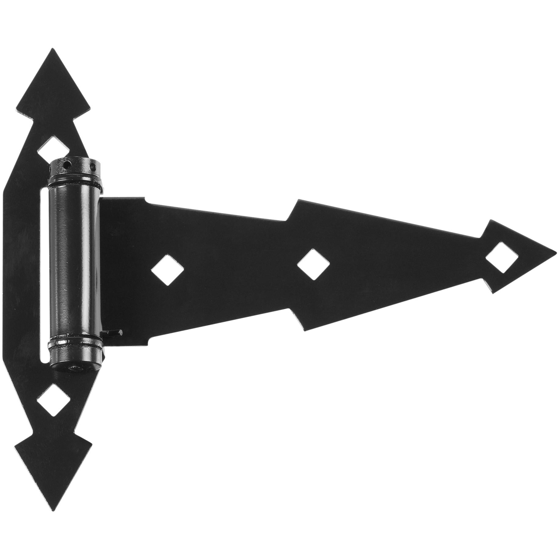 National Hardware - V846 Ornamental Spring T-Hinge 2/pk - Black