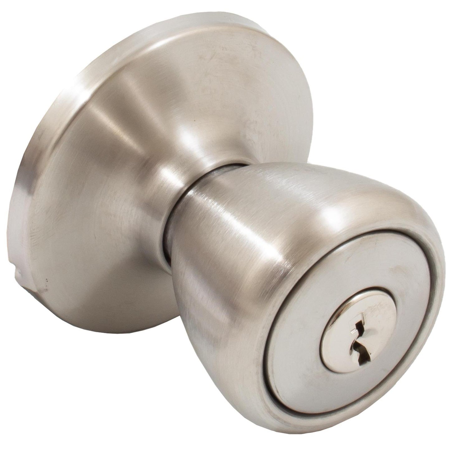 Stone Harbor Hardware Pre-Keyed Entry Work Lock, Entry Latch, SC Keyway, #77666 Key, Satin Stainless Steel