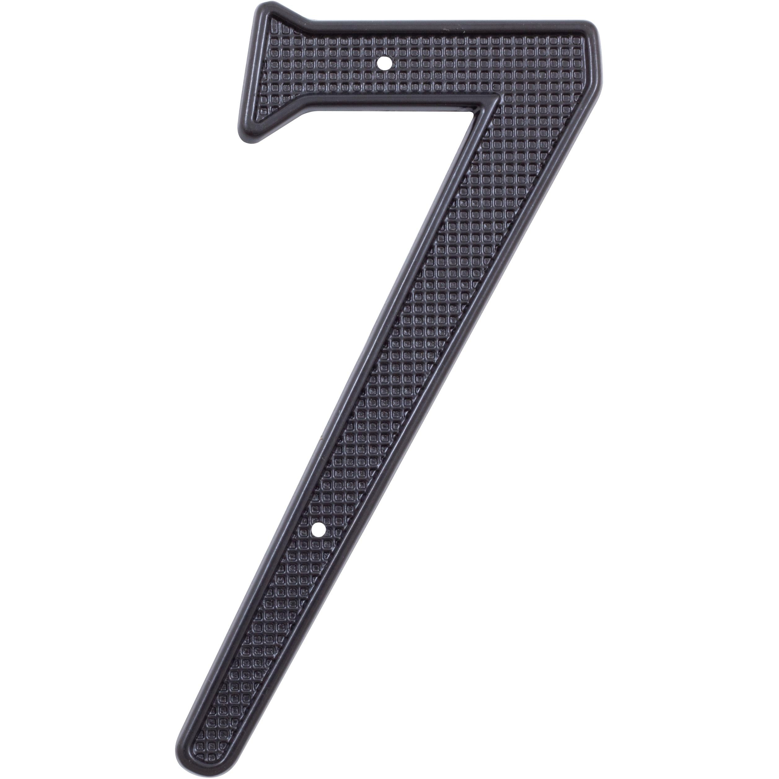 Stone Harbor Hardware Traditional House Number, #7, 4 Inches, Matte Black