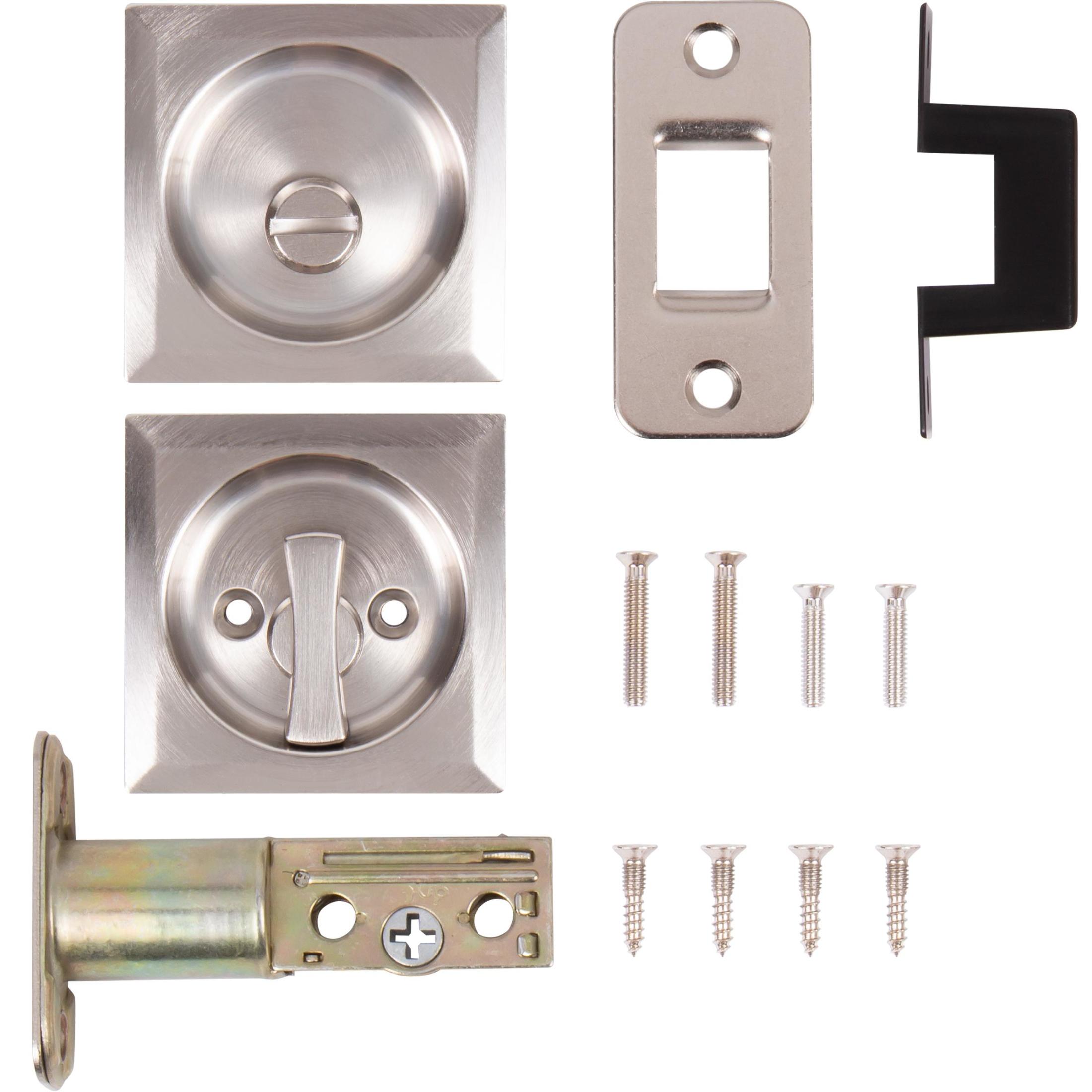 Contemporary Square Pocket Door Lock Privacy