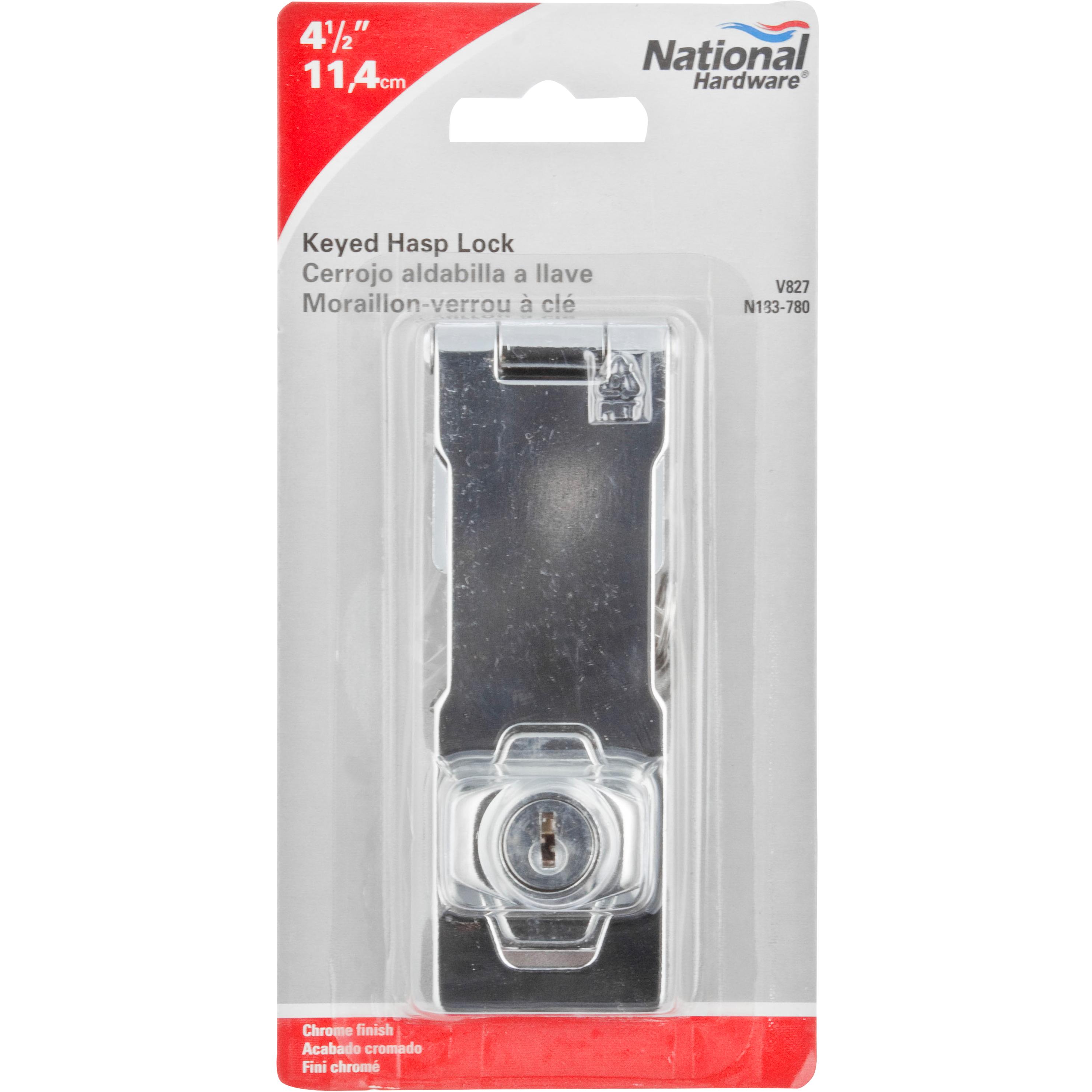 V827 Keyed Hasp Lock - Polished Chrome