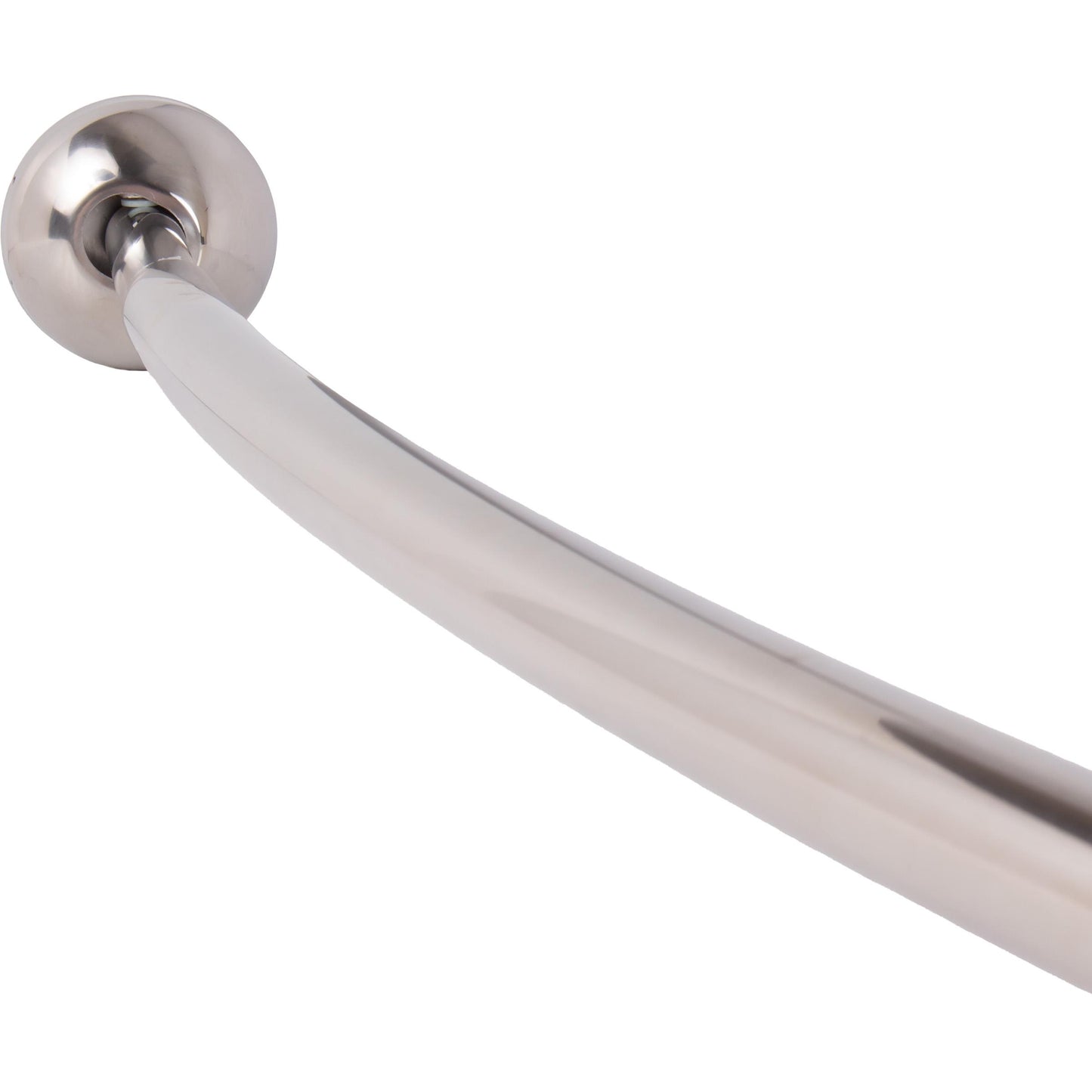 Stone Harbor Hardware Adjustable Curved Shower Rod, 45" to 72", Polished Stainless Steel