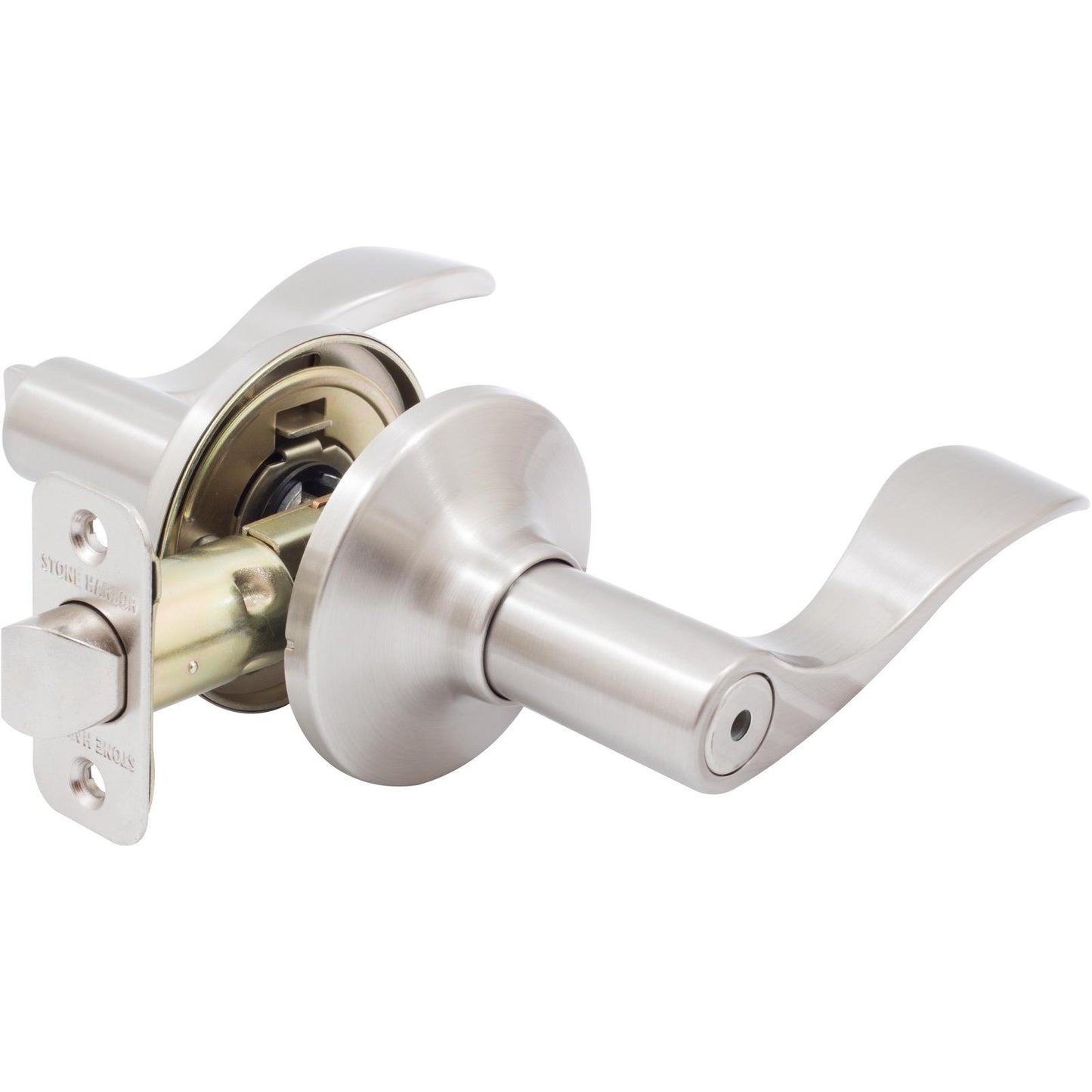 Stone Harbor Hardware Beaverton Door Lever, Privacy (Hall/Closet) Latch, Satin Nickel