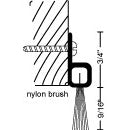 Door Sweep, 3 ft, A. Aluminum, Nylon Brush