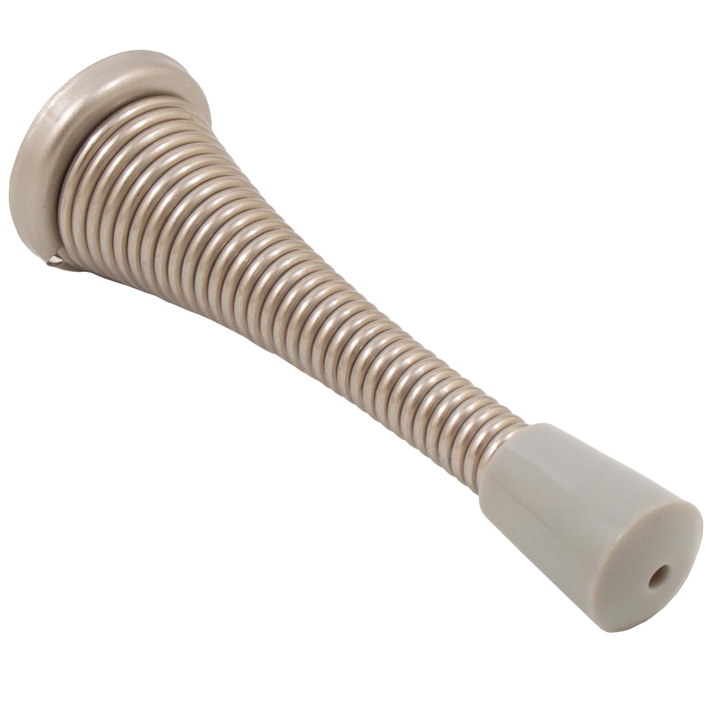 Stone Harbor Hardware Heavy-Duty Spring Door Stop, 3 Inches, Satin Nickel