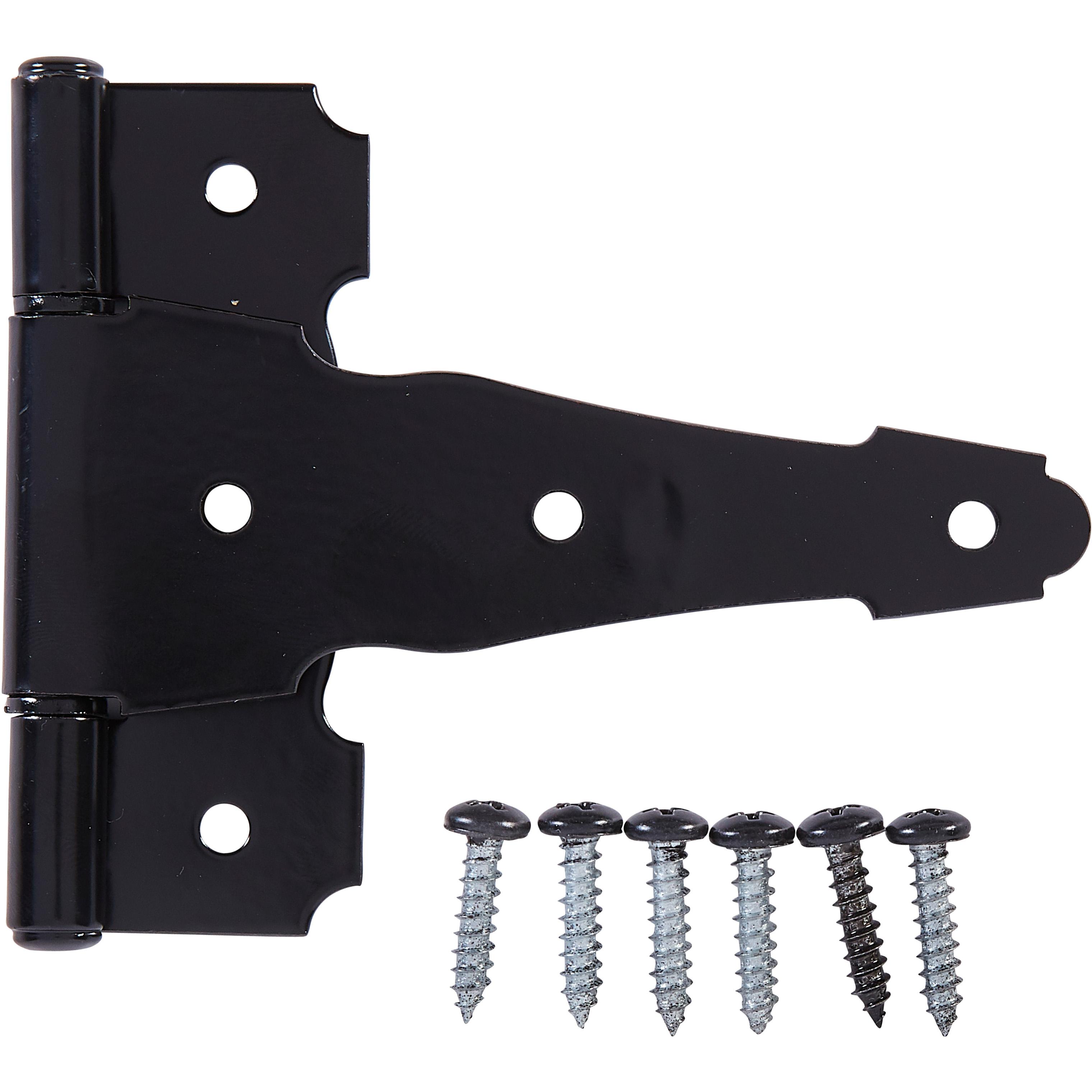 SPB841 4" Ornamental / Reversible T Hinges - Black