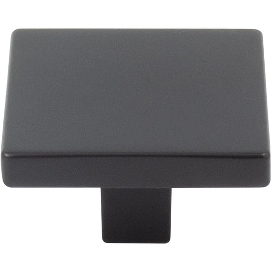 Stone Harbor Hardware Contemporary Square Cabinet Knob, 1-1/2 Inches, Zinc Base Material, Matte Black