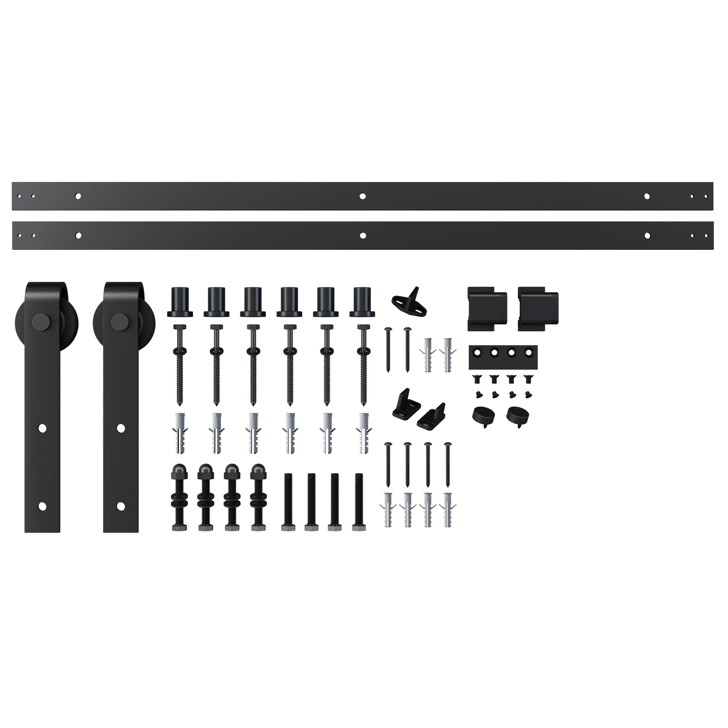 Stone Harbor Hardware Barn Strap Style Sliding Door Hardware Set, Fits Doors up to 36 Inches, Oil-Rubbed Bronze