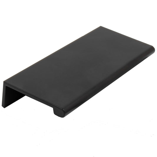 Stone Harbor Hardware Cabinet Edge Pull, 2 Inches, 3-1/4" Overall Length, Matte Black