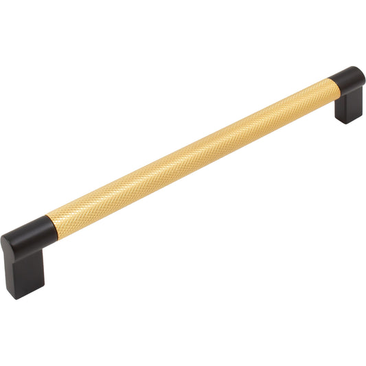 Stone Harbor Hardware Urban Cabinet Pull, 192 Millimeters, Satin Brass with Matte Black Ends
