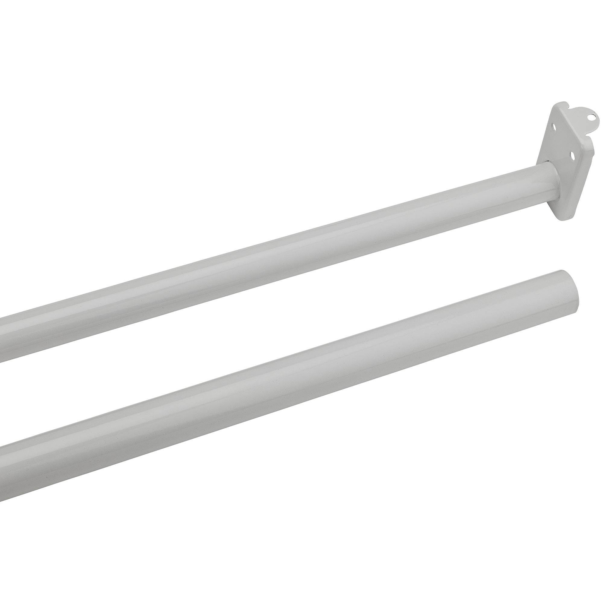V7052 48" - 72" Adjustable Closet Rod - White