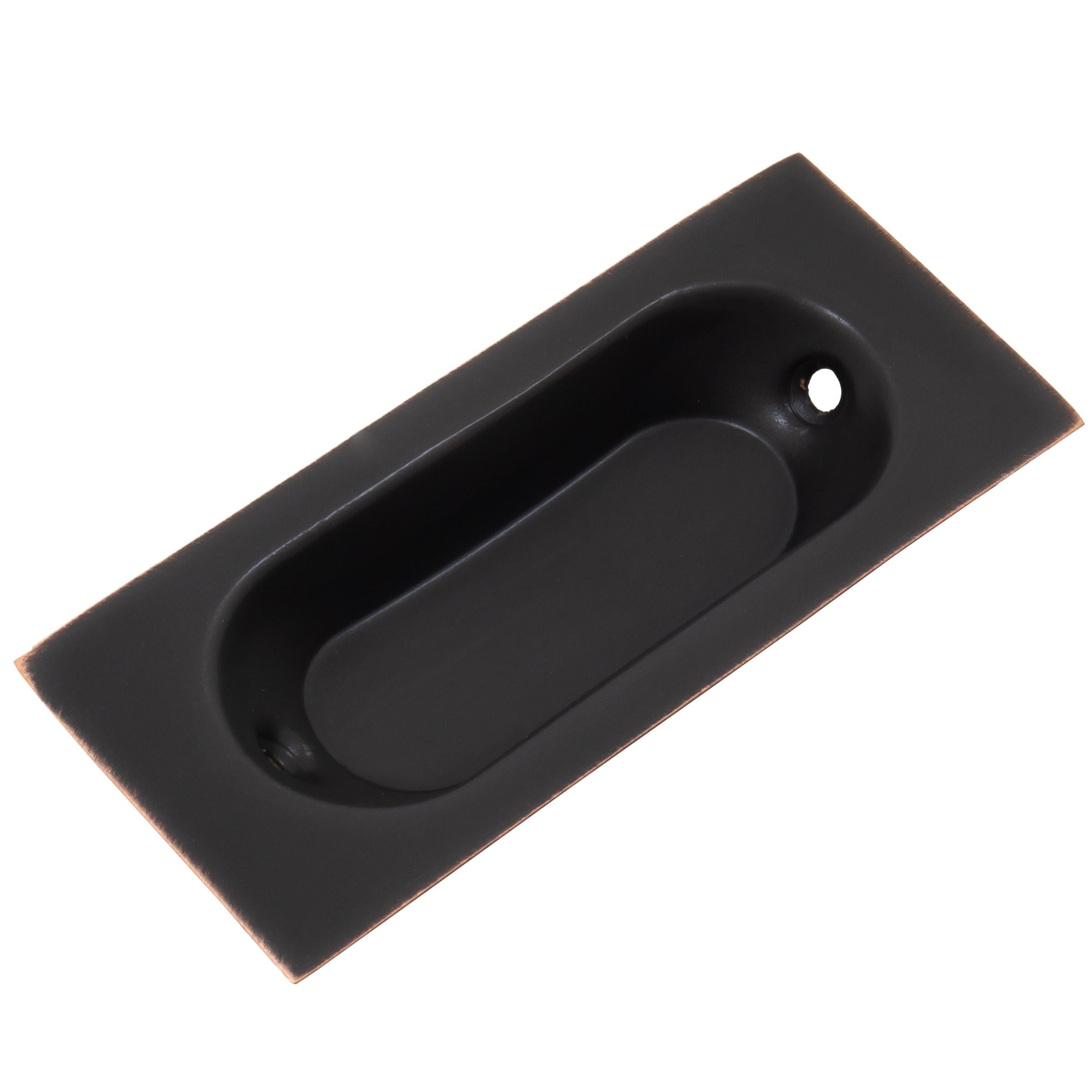 22B643E / 716 3-1/8" x 1-5/16" x 7/16" Flush Pull - Aged Bronze