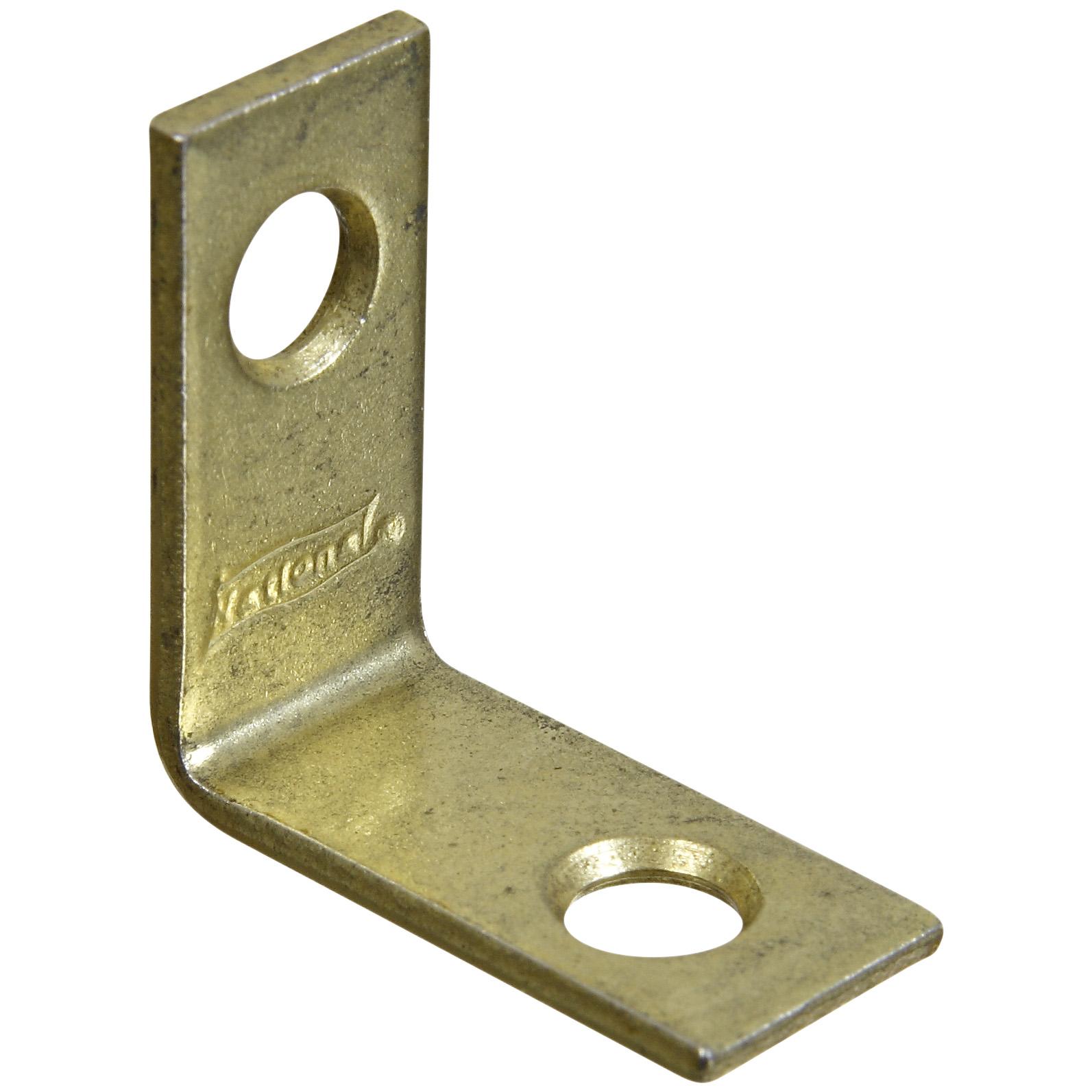 V115 1" x 1/2" Corner Brace 4/pk - Polished Brass