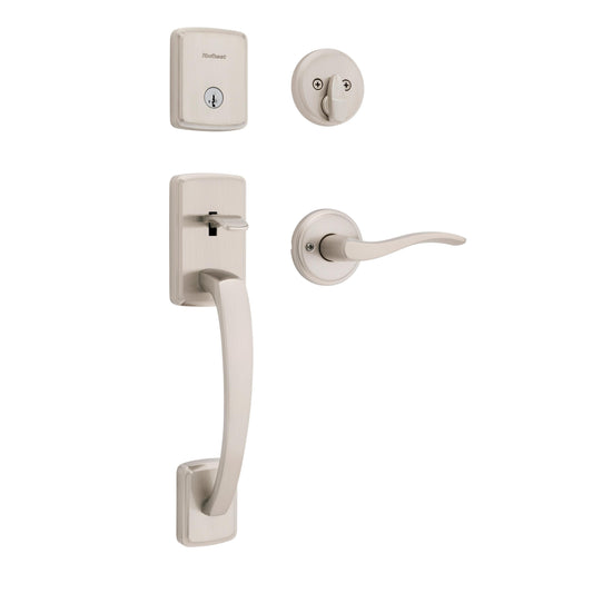 818BFHXSEL 15 SMT CP Brentford Handleset with Sedona - Satin Nickel
