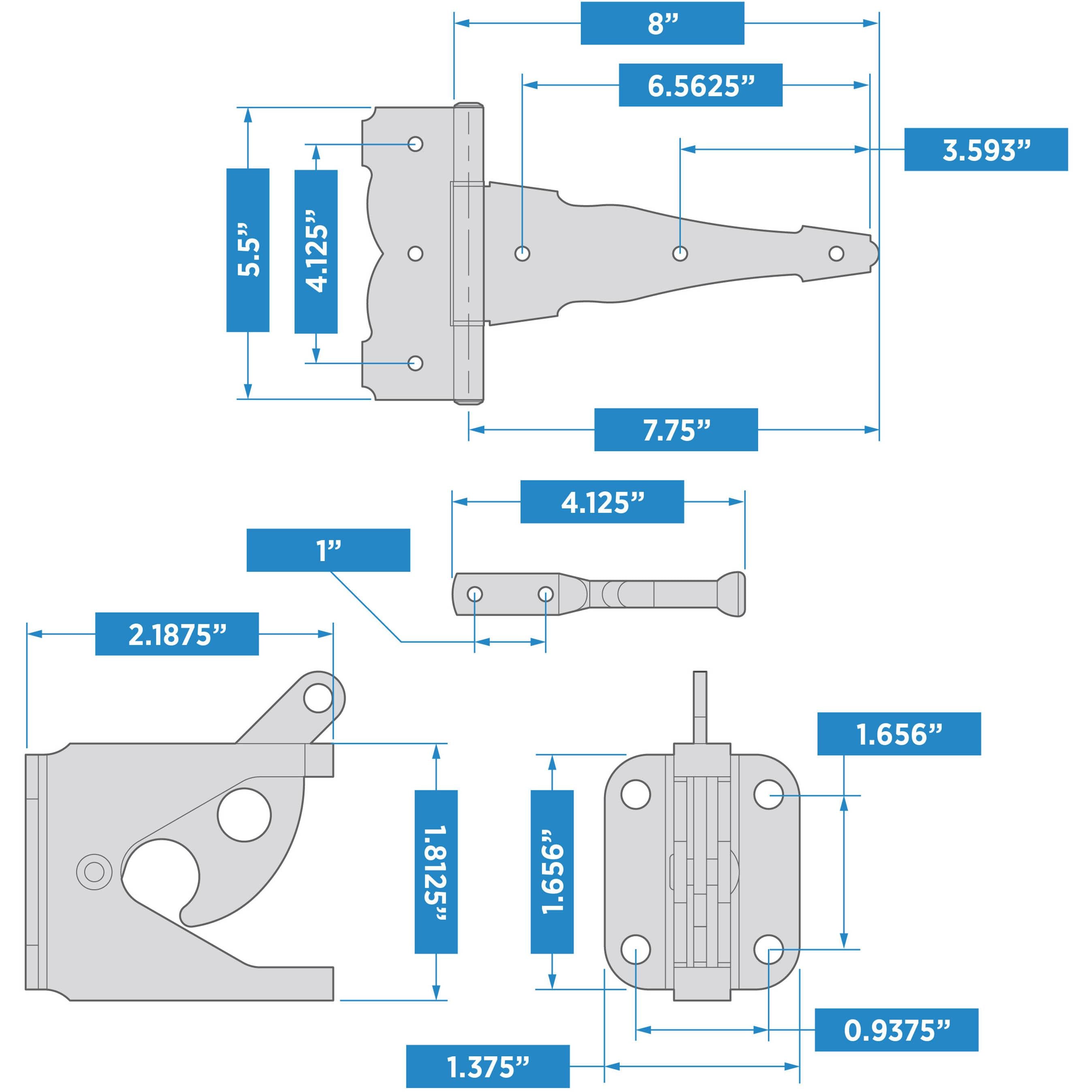 V8416 8" Decorative Gate Kit - White