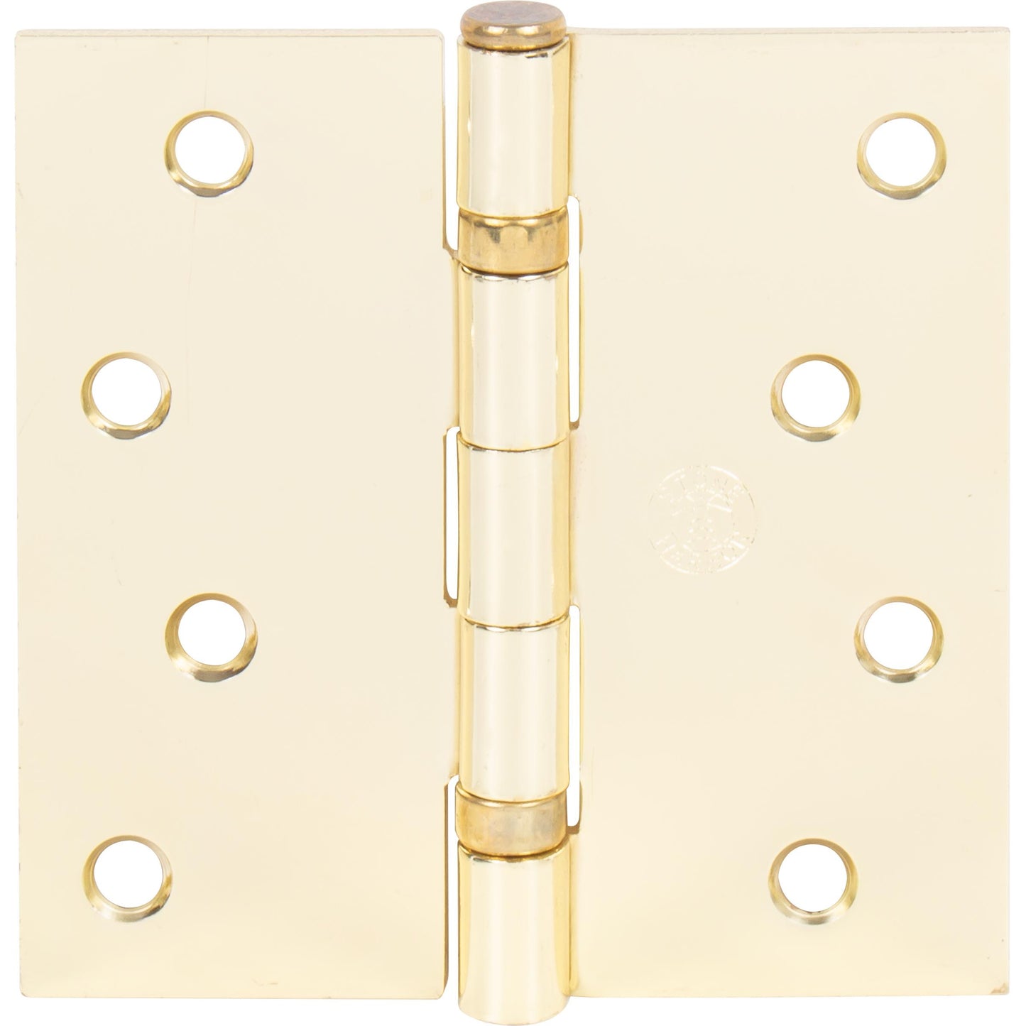 Stone Harbor Hardware 4" Ball-Bearing Door Hinges, Square Corner, Polished Brass, 2-Pack