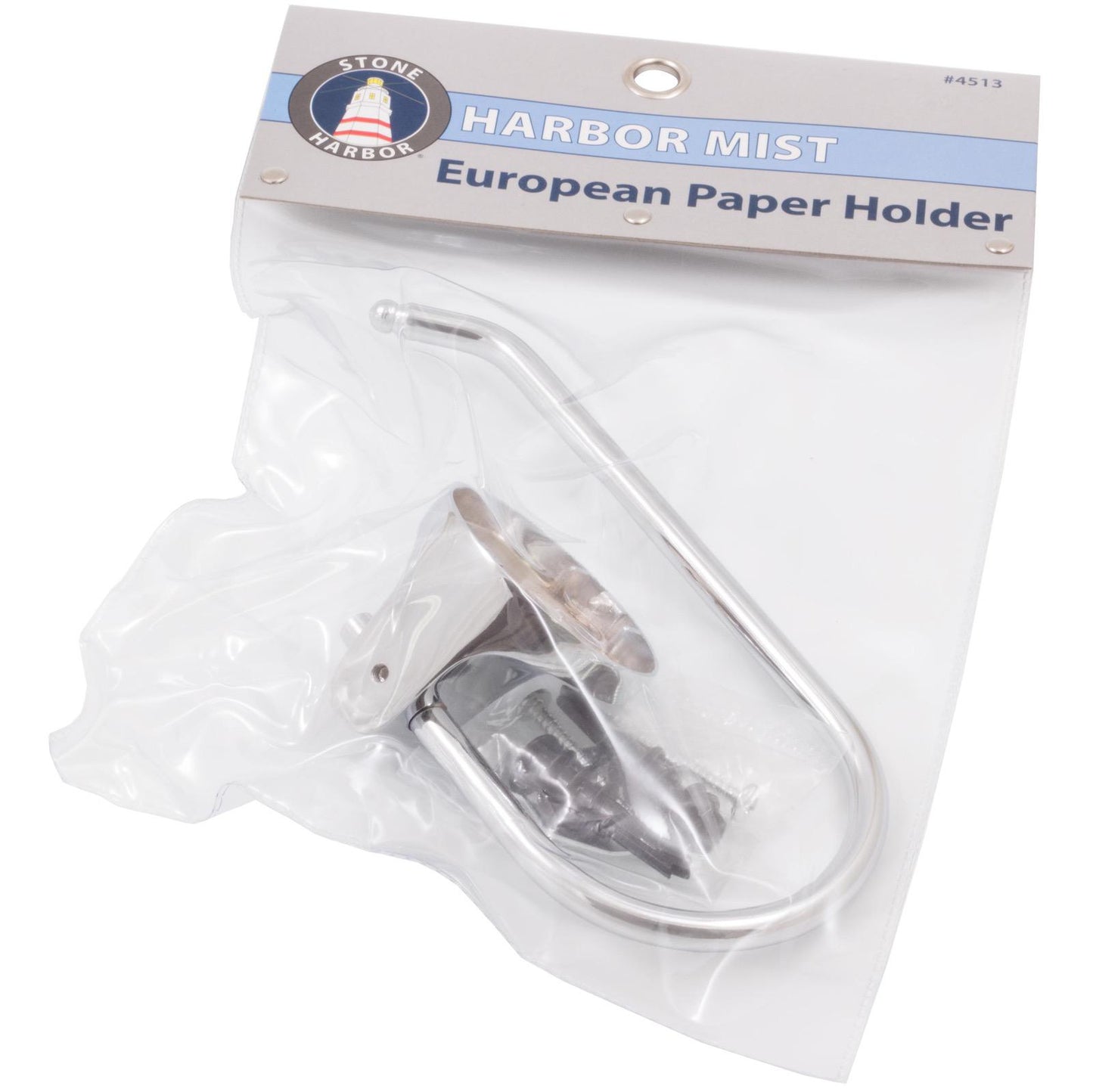 Stone Harbor Hardware Harbor Mist European Paper Holder, Polished Chrome