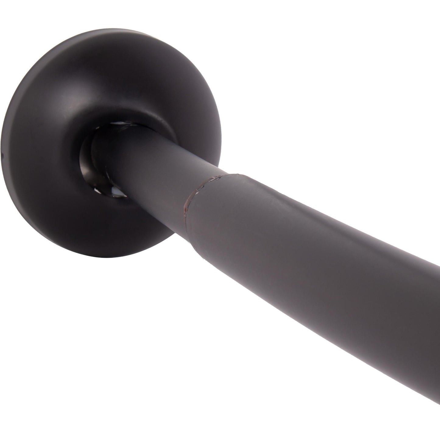 Stone Harbor Hardware Adjustable Curved Shower Rod, 45" to 72", Matte Black