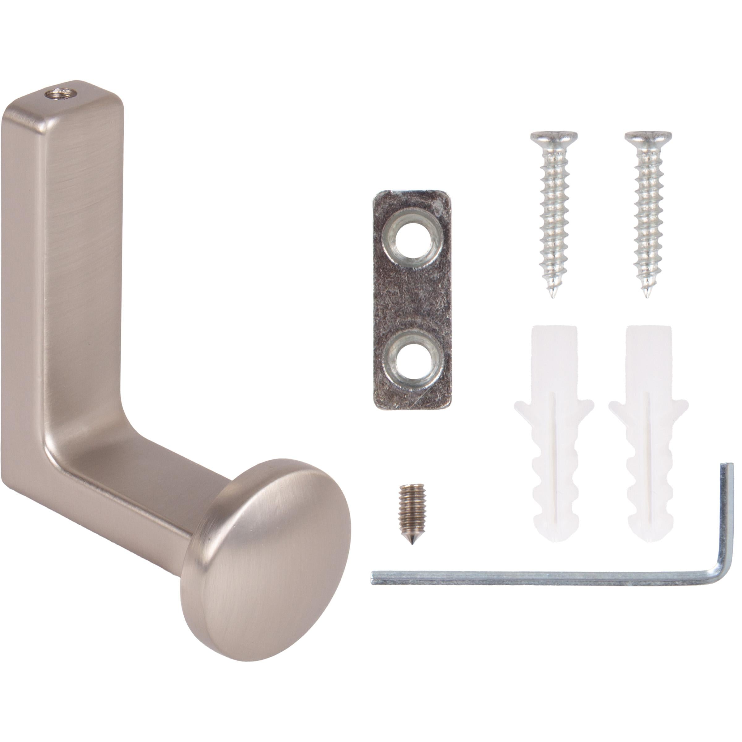 Stone Harbor Hardware Modern Round Robe Hook, Satin Nickel